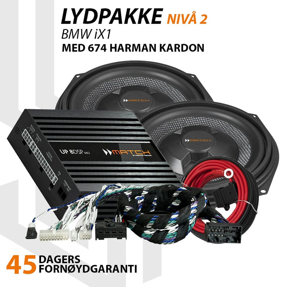 Match Lydoppgraderingspakke BMW iX1 - Nivå 2