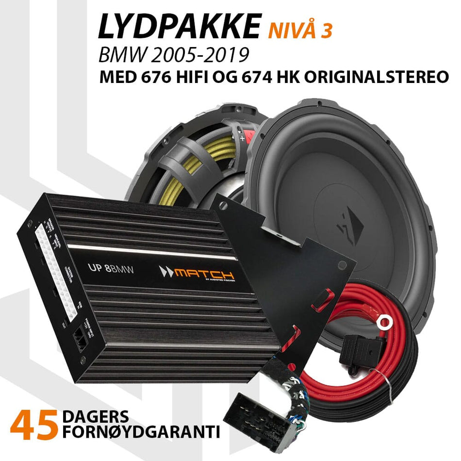 Match Lydoppgraderingspakke BMW 676 HIFI / 674HK - Nivå 3