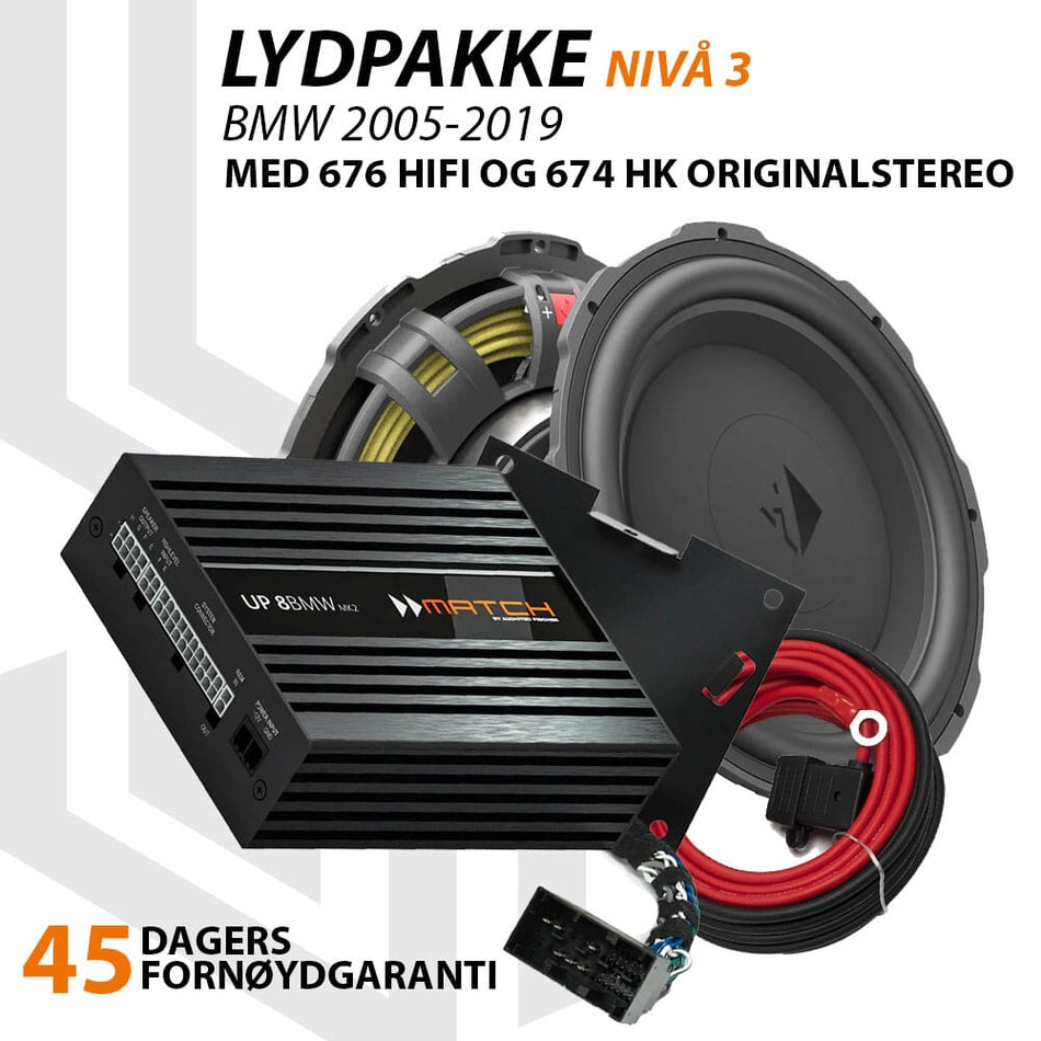 Match Lydoppgraderingspakke BMW 676 HIFI / 674HK - Nivå 3