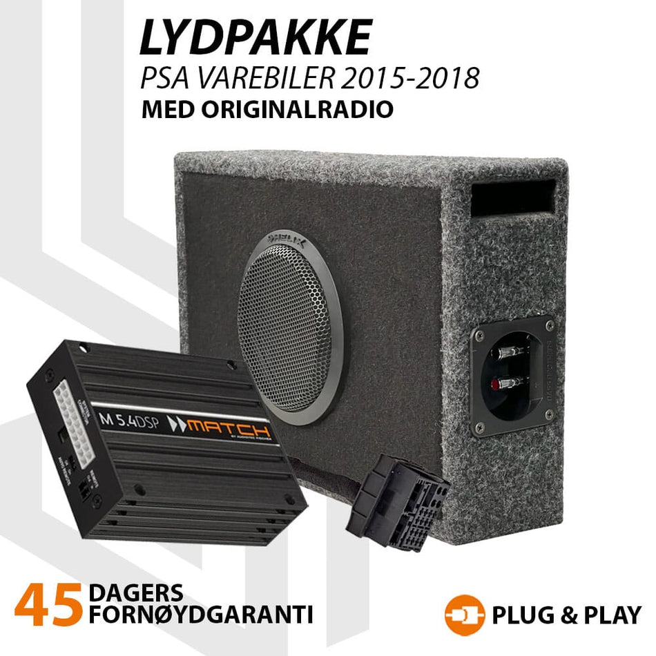 Match Lydoppgraderingspakke PSA varebil