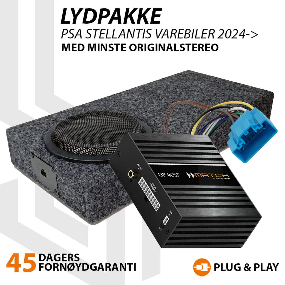 Match Lydoppgraderingspakke PSA Stellantis varebiler 2024->