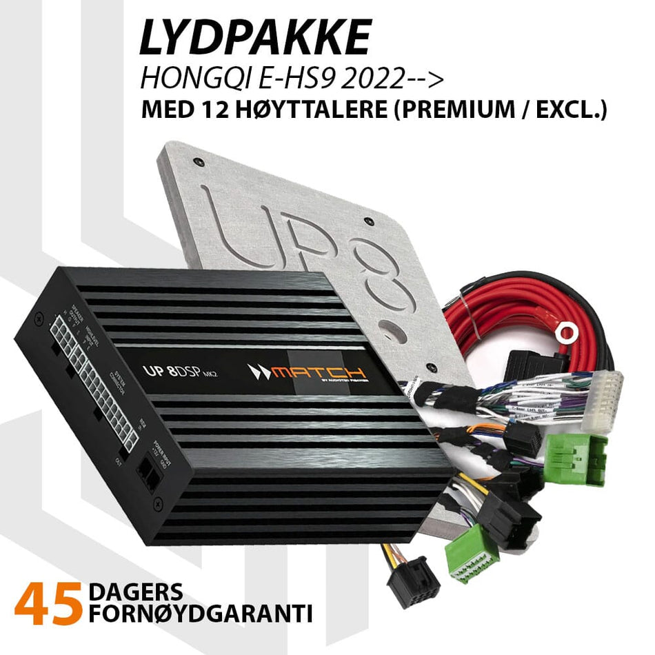 Match Lydoppgraderingspakke Hongqi E-HS9 - 12 høyttalere