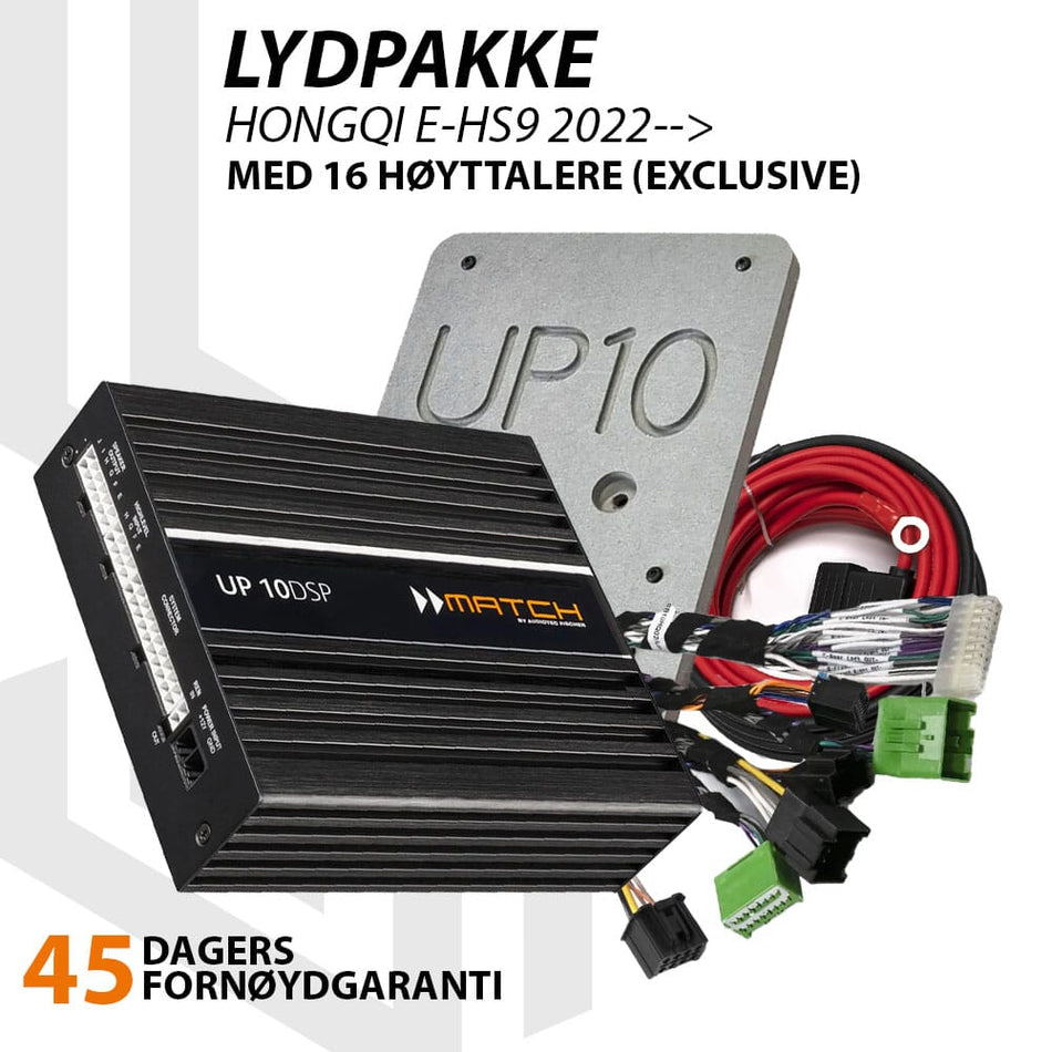 Match lydoppgraderingspakke Hongqi E-HS9 - 16 høyttalere