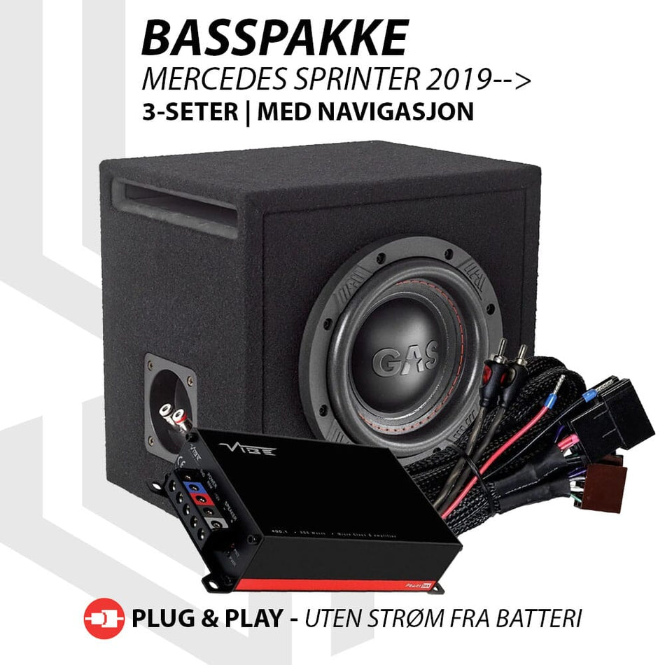 GAS / VIBE basspakke Mercedes Sprinter