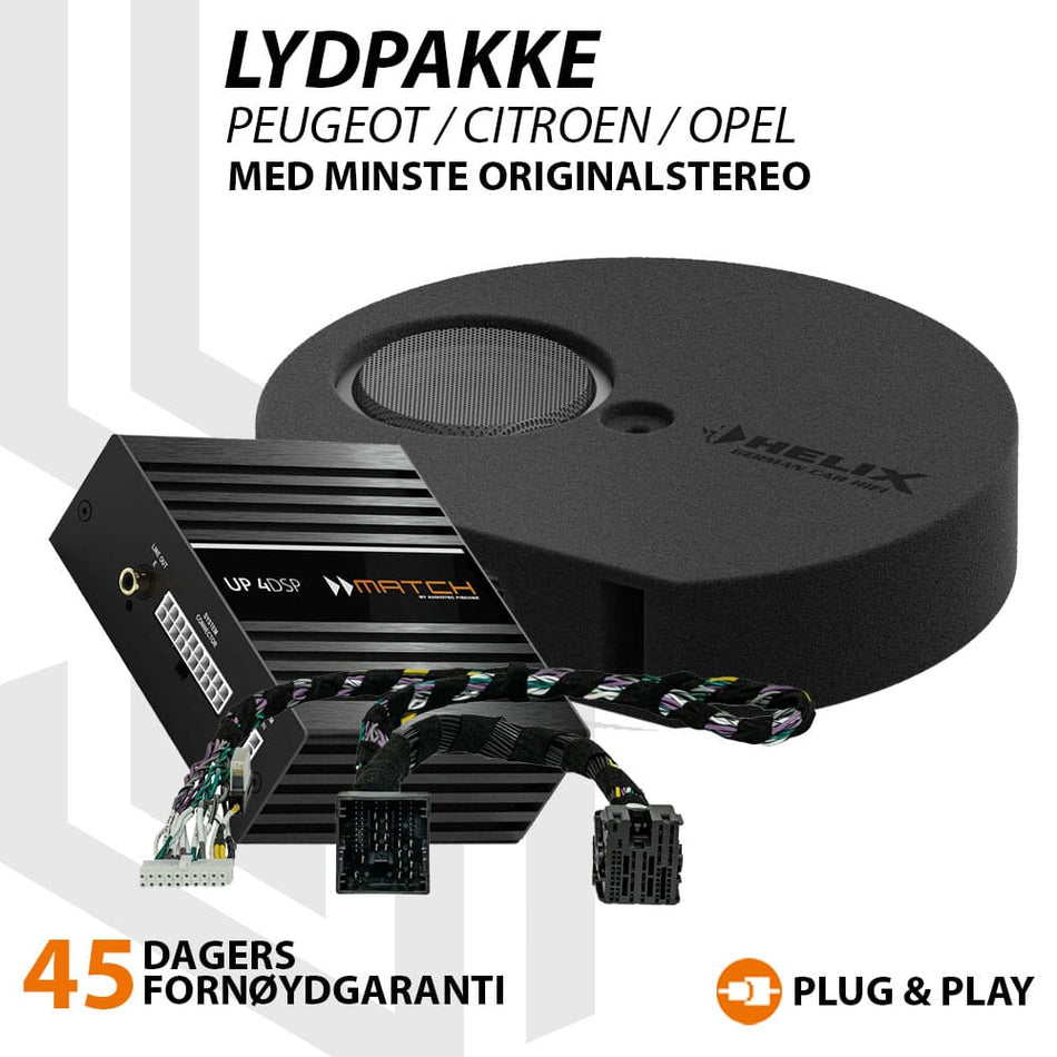 Match Lydoppgraderingspakke Peugeot / Citroen / Opel
