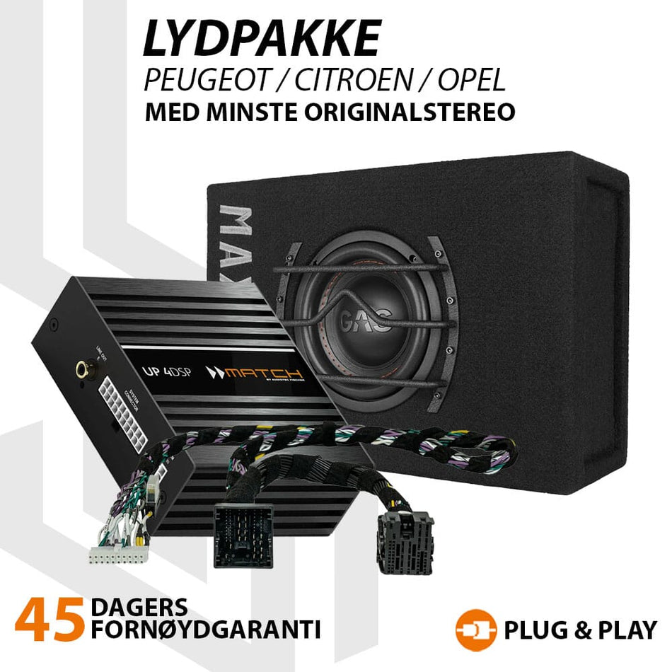 Match Lydoppgraderingspakke Peugeot / Citroen / Opel