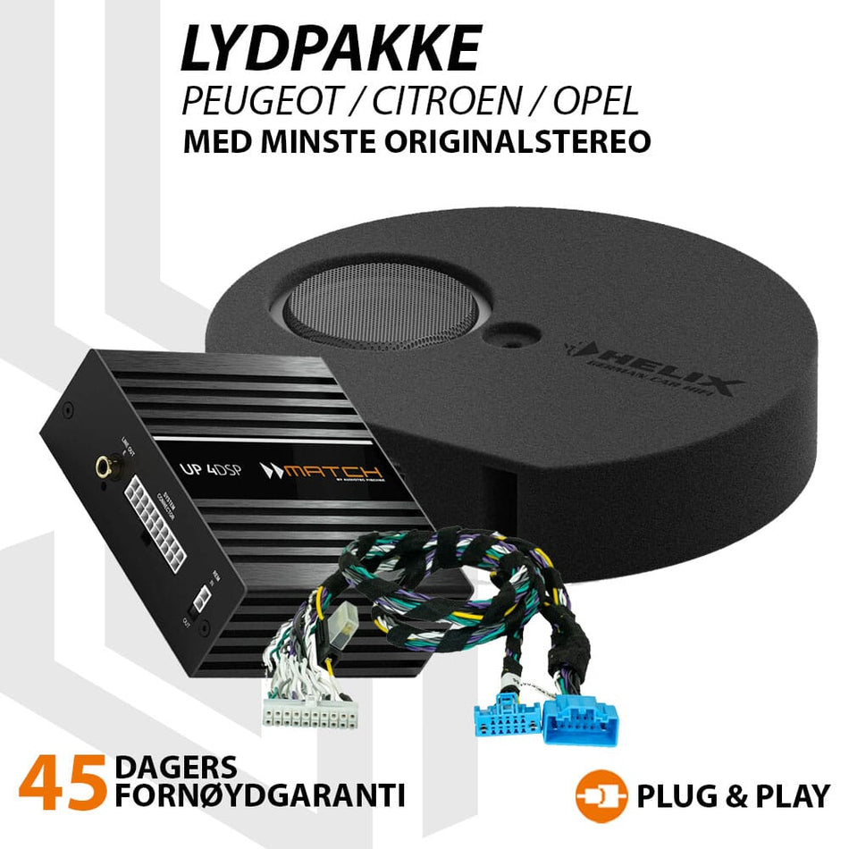 Match Lydoppgraderingspakke Peugeot / Citroen / Opel