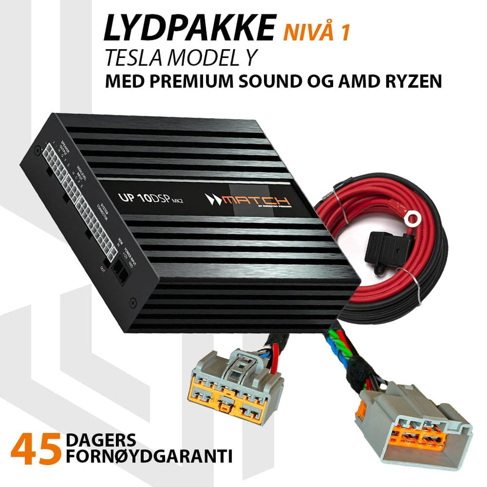 Match Lydoppgraderingspakke Tesla Model Y - Nivå 1