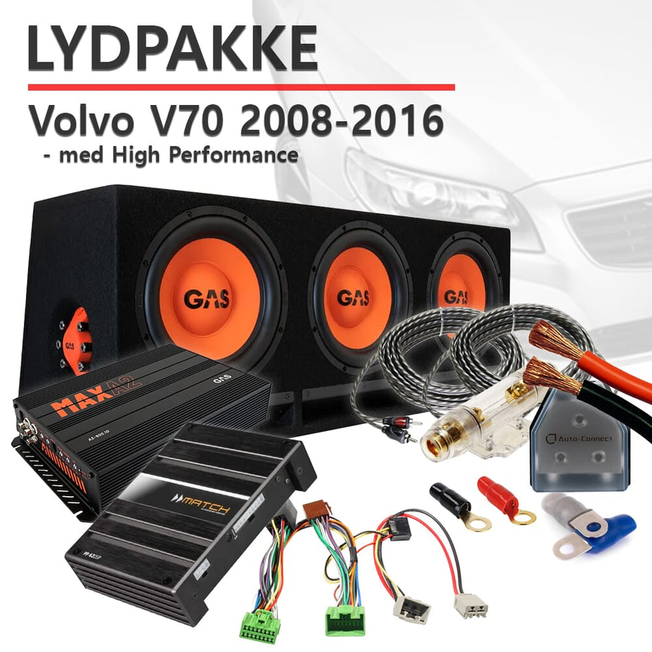 Match Lydoppgraderingspakke Volvo V70 - med basspakke