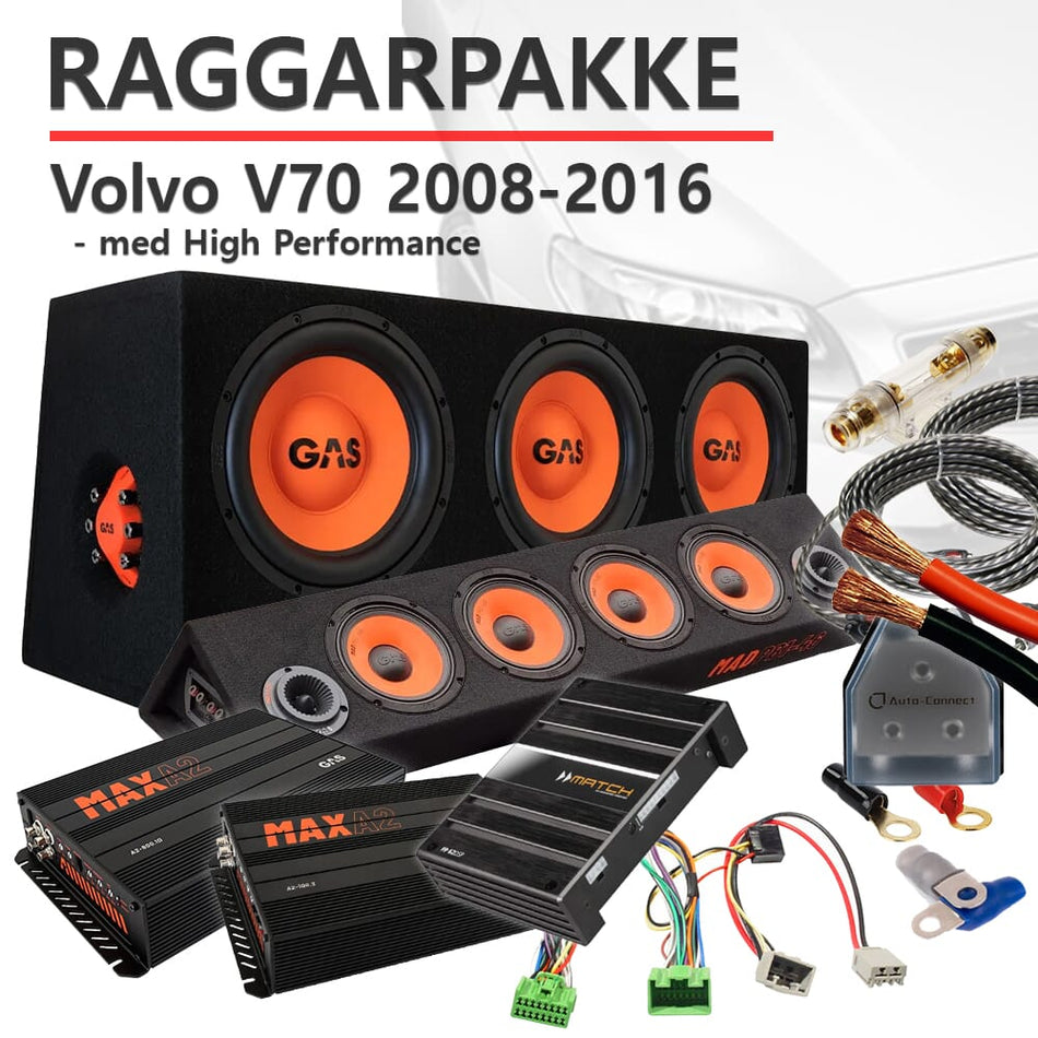 Match lydoppgraderingspakke Volvo V70 - med Raggarpakke