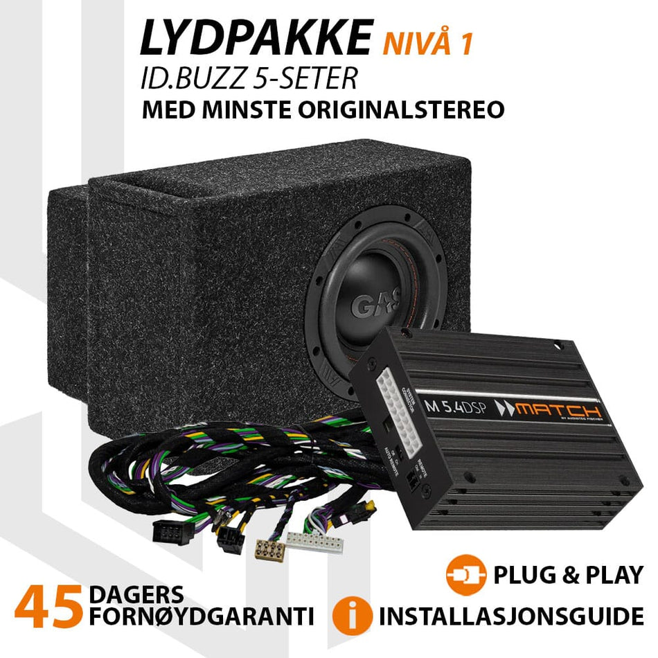 Match Lydoppgraderingspakke VW ID.Buzz 2-, 5-, 6- og 7-seter