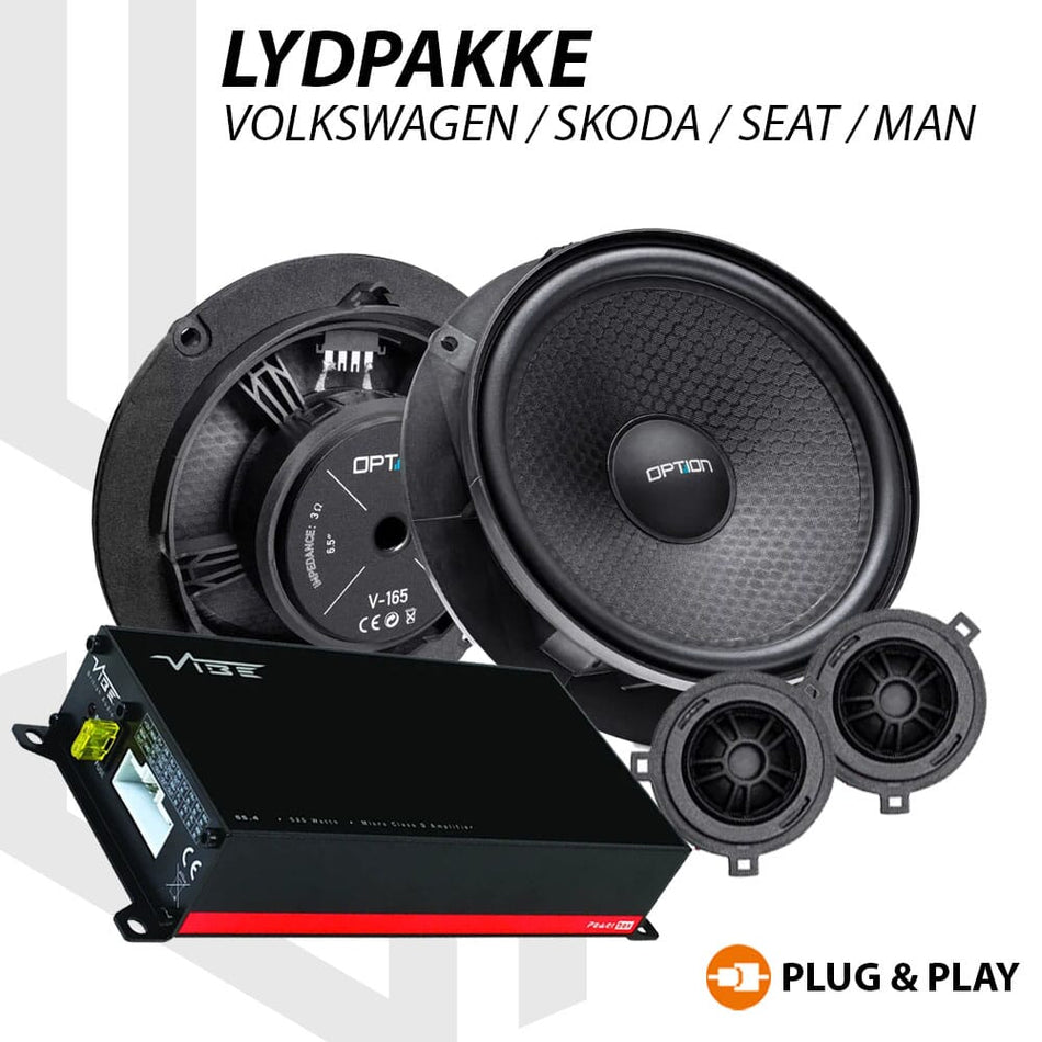 VIBE / OPTION Lydoppgraderingspakke VW / Skoda / Seat / MAN