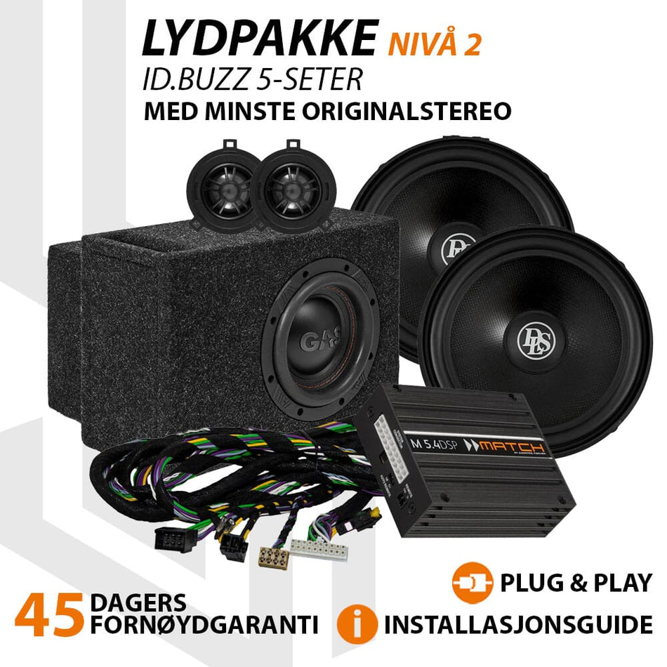 Match Lydoppgraderingspakke VW ID.Buzz 2-, 5-, 6- og 7-seter