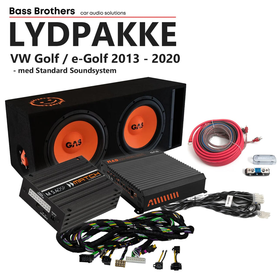 Match Lydoppgraderingspakke VW e-Golf - med GAS basspakke