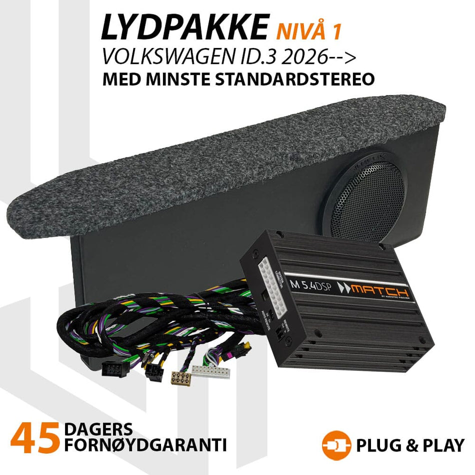 Match Lydoppgraderingspakke Volkswagen ID.3 - Nivå 1