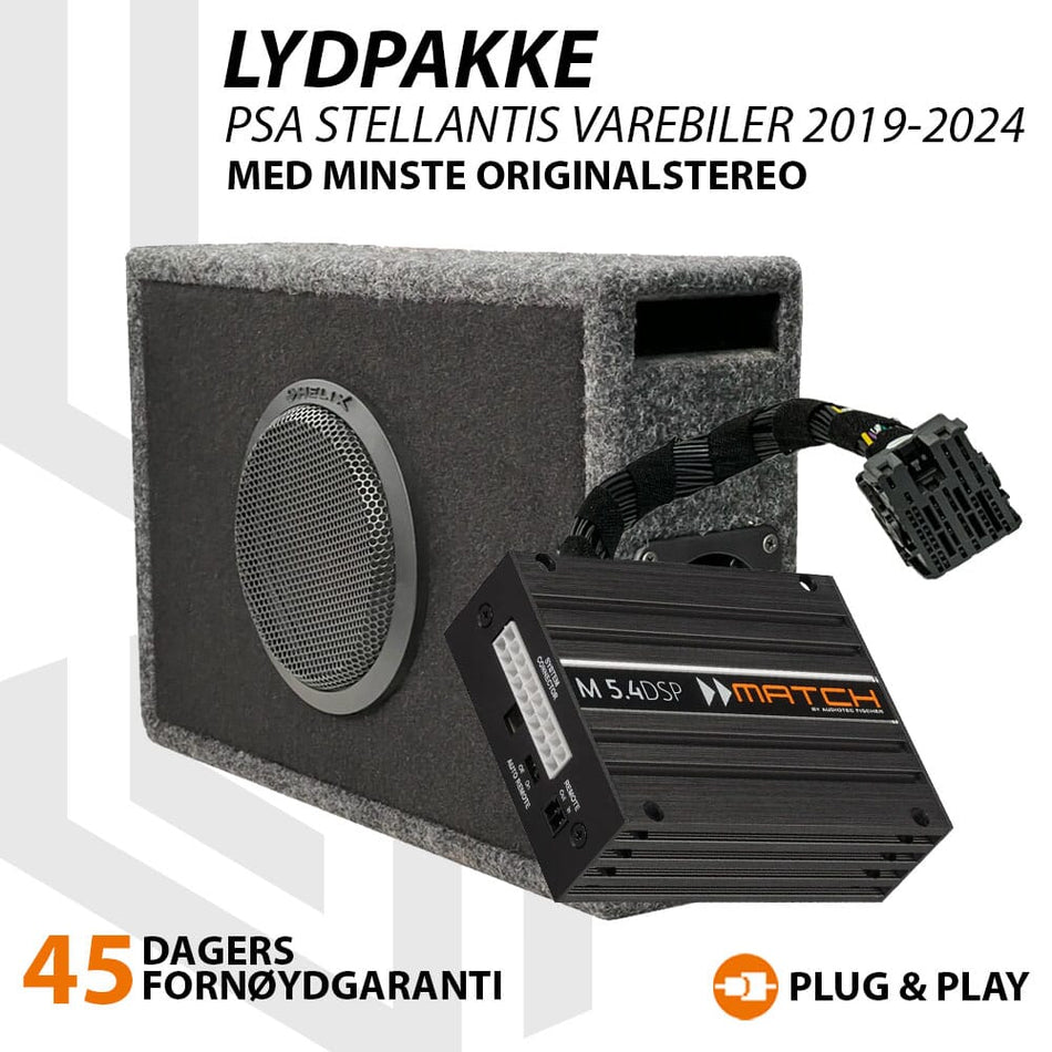 Match Lydoppgraderingspakke PSA Varebiler 2019-2024
