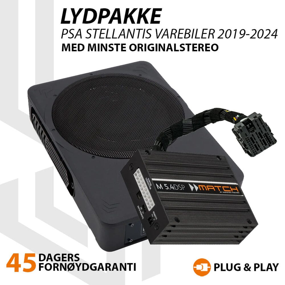 Match Lydoppgraderingspakke PSA EL-varebiler 2021-2024