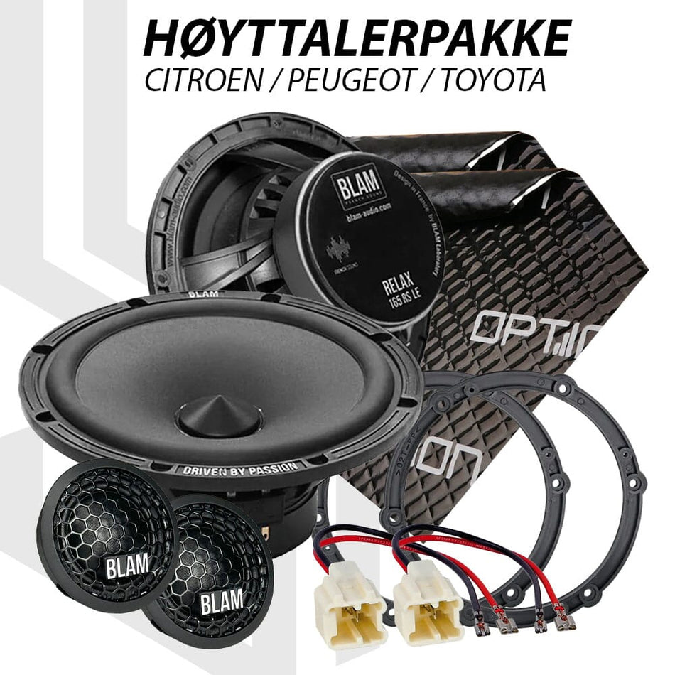 BLAM Relax høyttalerpakke Citroen / Peugeot