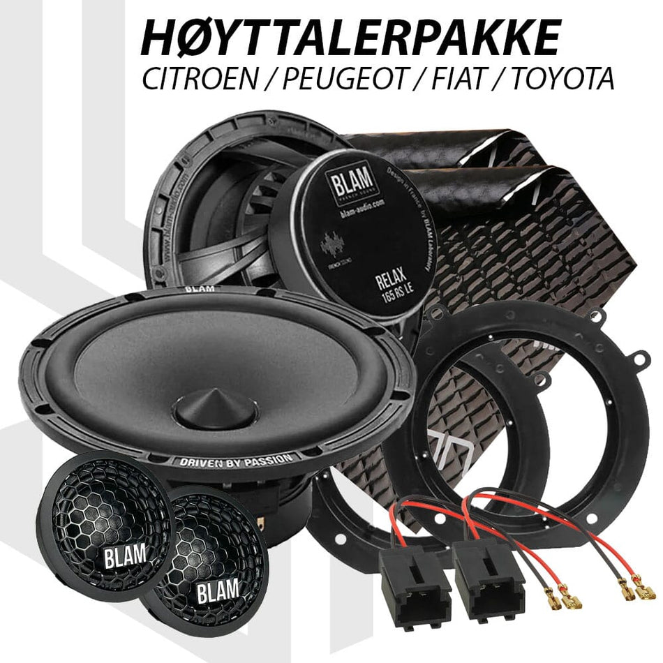 BLAM Relax høyttalerpakke Citroen Jumpy/Peugeot Expert/Fiat