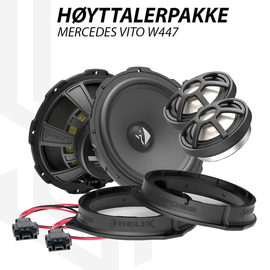 Helix Compose høyttalerpakke for Mercedes Vito W447