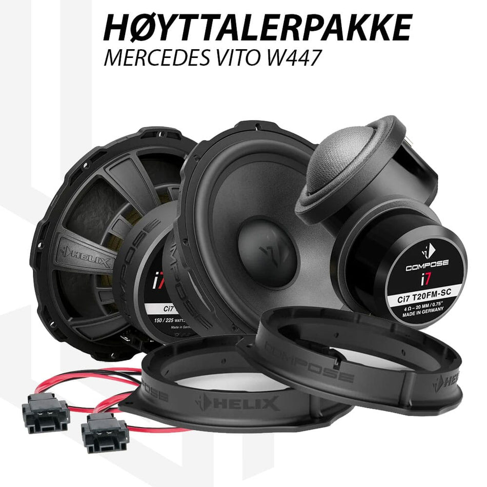Helix Compose høyttalerpakke for Mercedes Vito W447