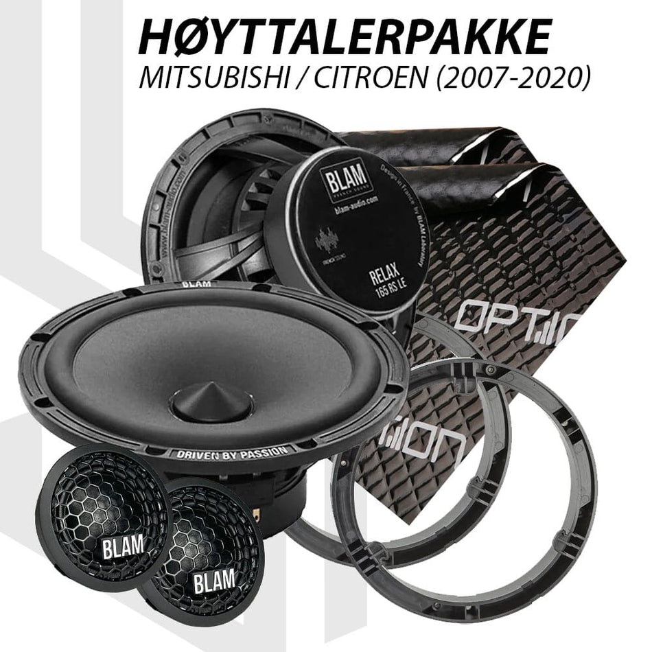 BLAM Relax høyttalerpakke Mitsubishi / Citroen