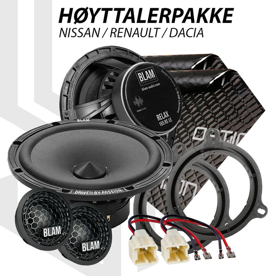 BLAM Relax høyttalerpakke Nissan / Renault / Dacia