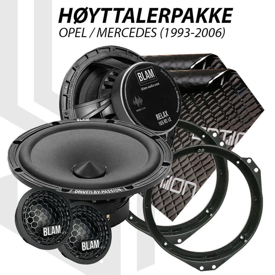 BLAM Relax høyttalerpakke Opel/Mercedes/Nissan/Renault