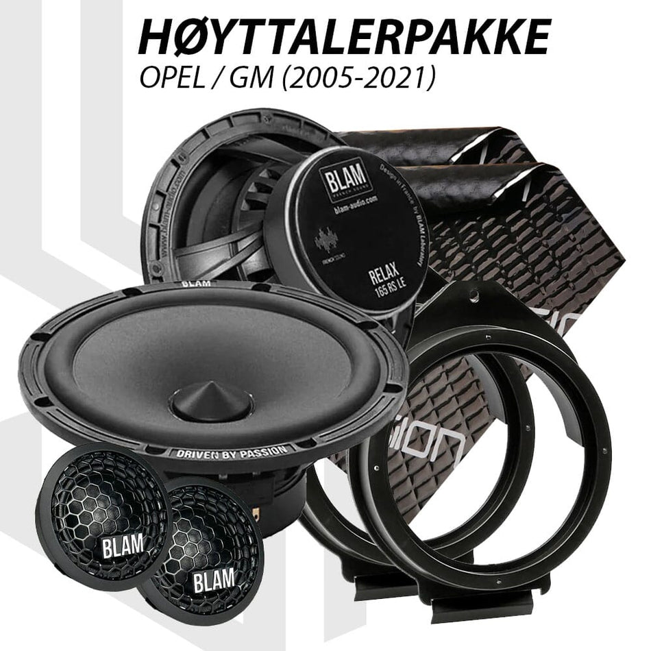 BLAM Relax høyttalerpakke Opel / GM