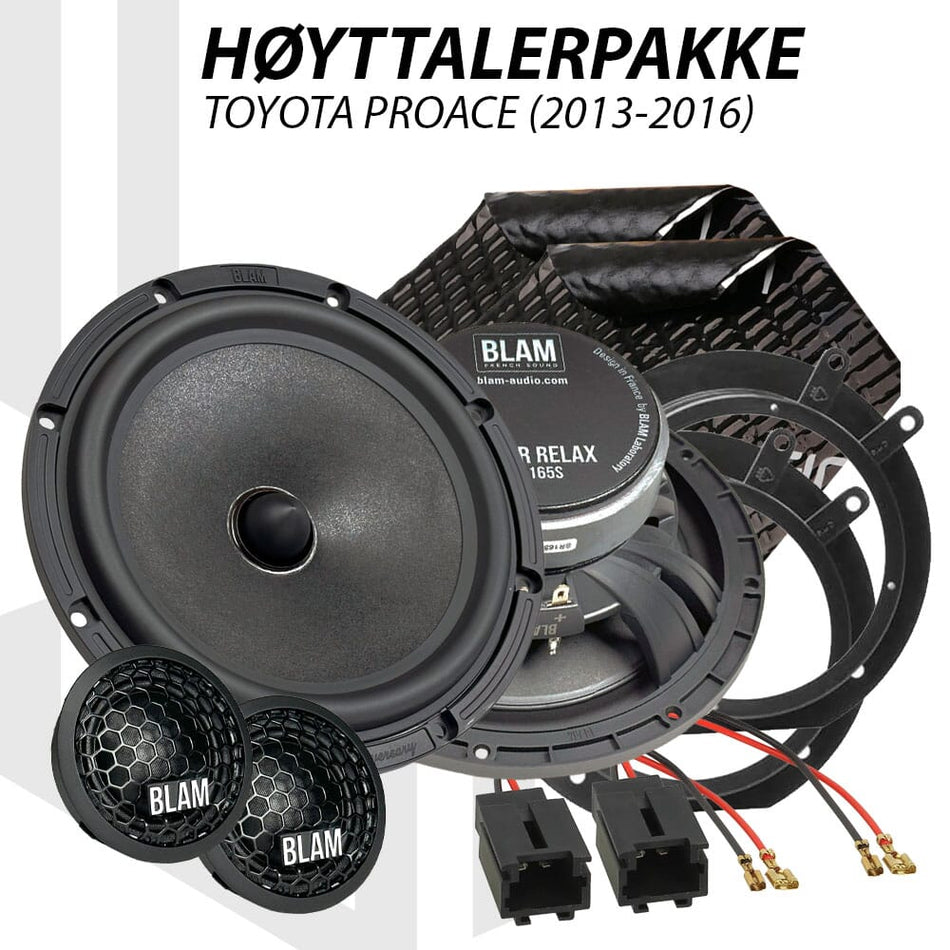 BLAM Relax høyttalerpakke Toyota ProAce