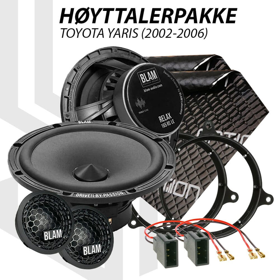 BLAM Relax høyttalerpakke Toyota Yaris