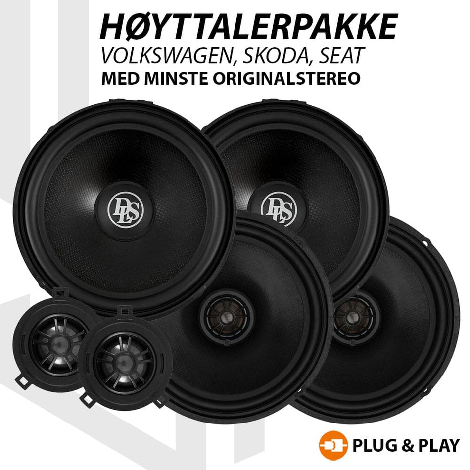 DLS Cruise høyttalerpakke VW, Skoda, Seat