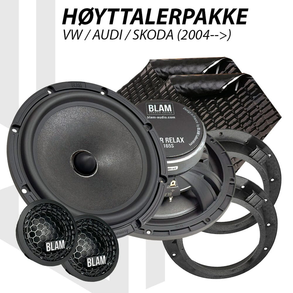 BLAM Relax høyttalerpakke VW / Audi / Skoda