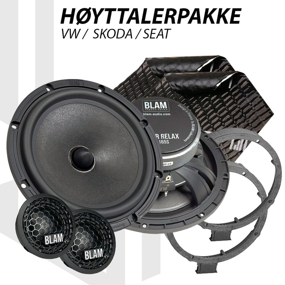 BLAM Relax høyttalerpakke VW / Skoda / Seat