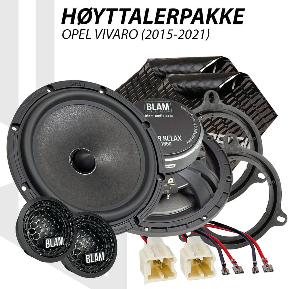 BLAM Relax høyttalerpakke Opel Vivaro