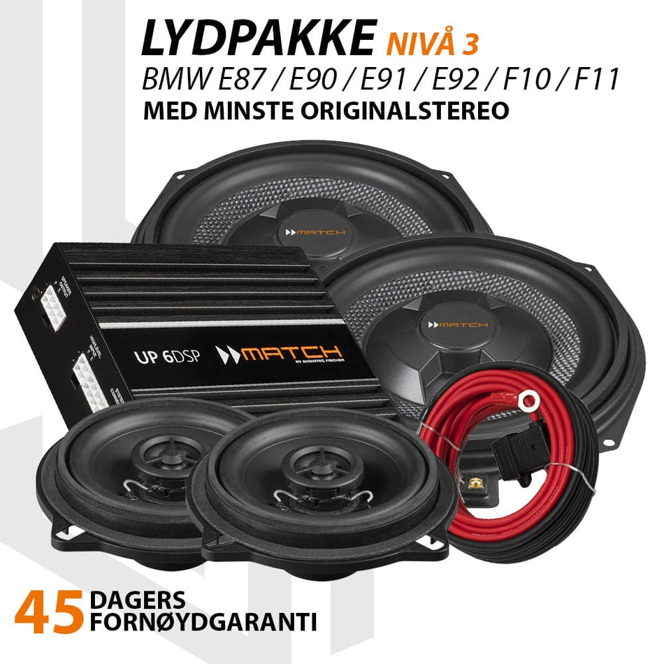 Match Lydoppgraderingspakke BMW BASE - Nivå 3