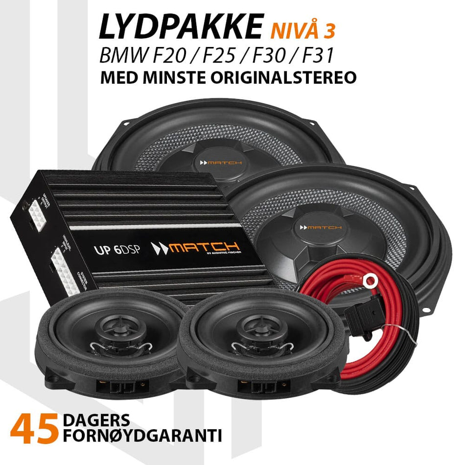 Match Lydoppgraderingspakke BMW BASE - Nivå 3