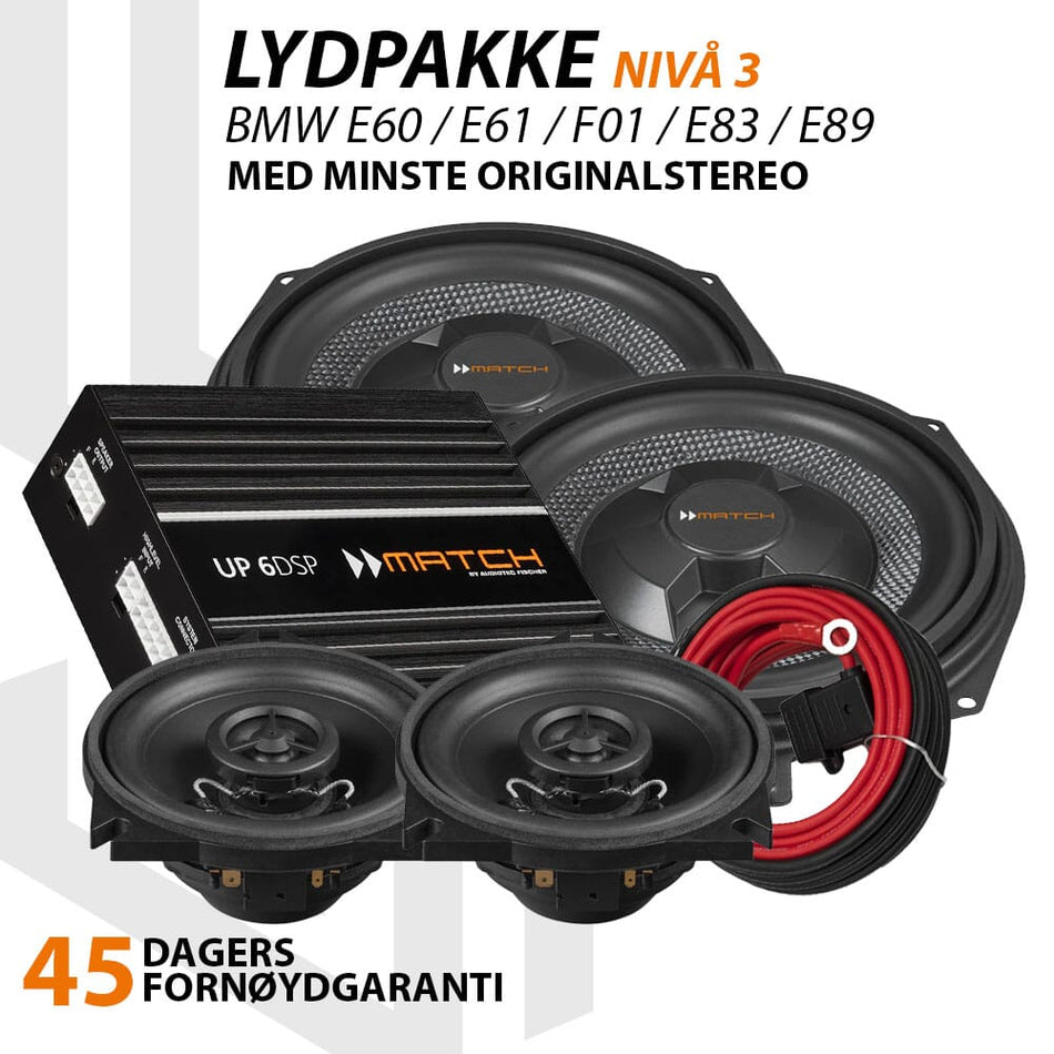 Match Lydoppgraderingspakke BMW BASE - Nivå 3