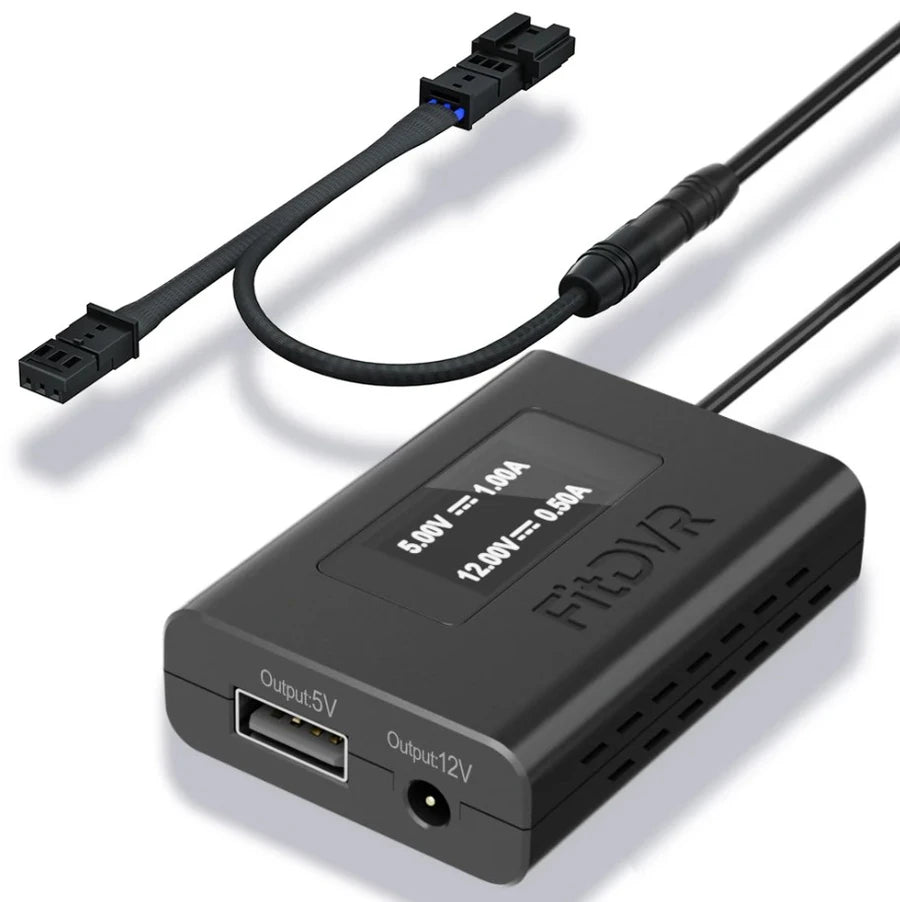 FitDVR Dashcam Power Adapter, Audi/VW/Porsche 3-pin