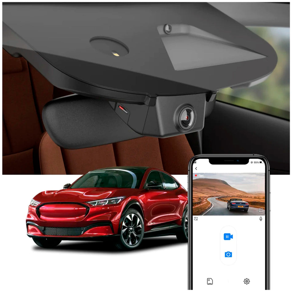 FITCAMX Integrert 4K Dashcam (foran), Ford Mustang Mach-E (2021 og nyere)