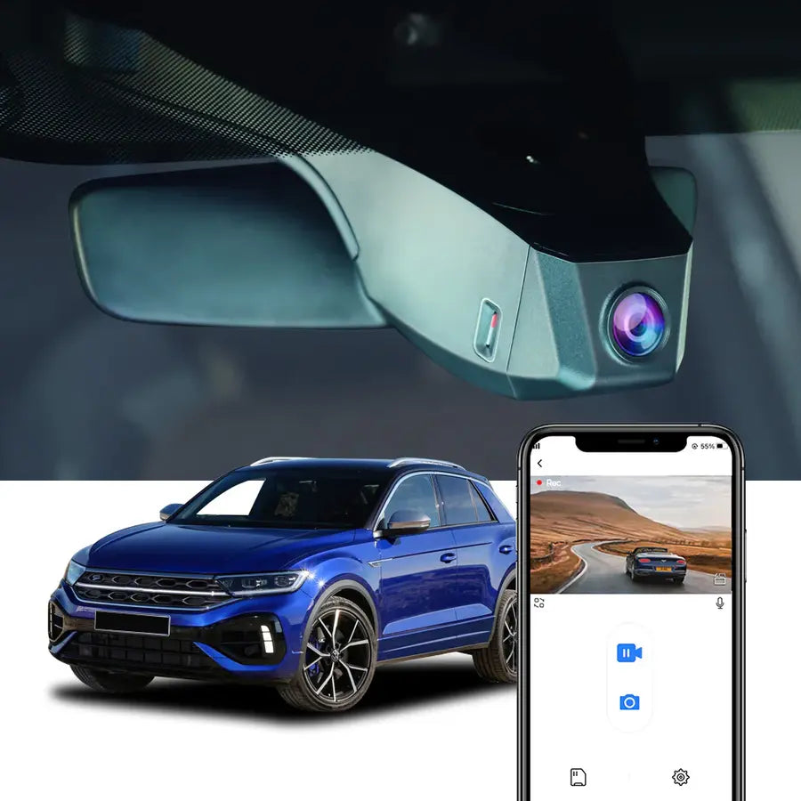FITCAMX Integrert 4K Dashcam (foran), VW T-Roc (2017 til 2025)