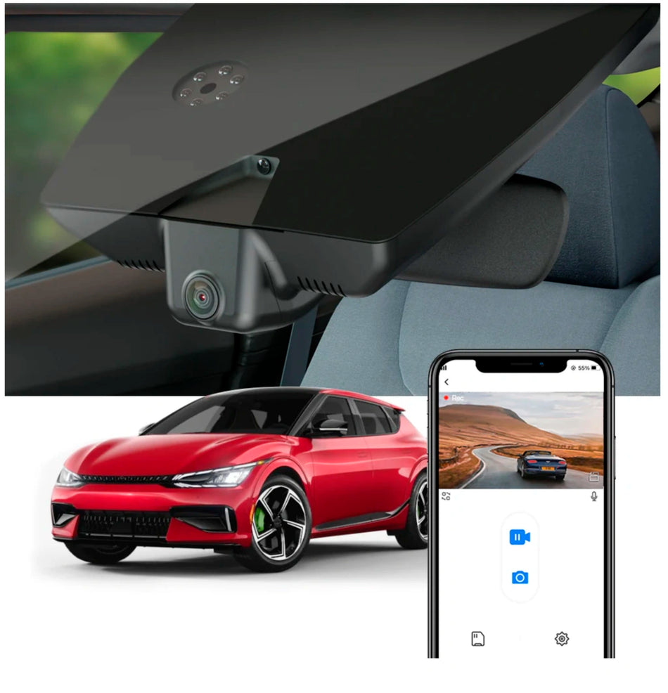 FITCAMX Integrert 4K Dashcam (foran+bak), Kia EV6 (2021 og nyere)