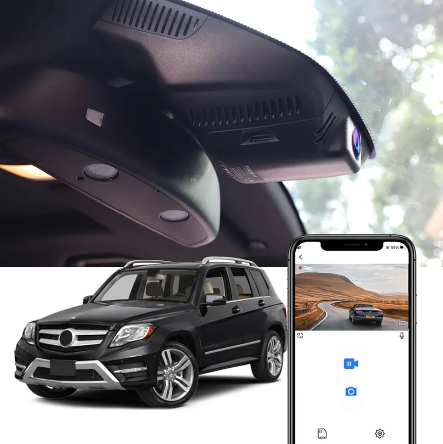 FITCAMX Integrert 4K Dashcam (foran+bak), MB GLK (X204) (2010 til 2015)