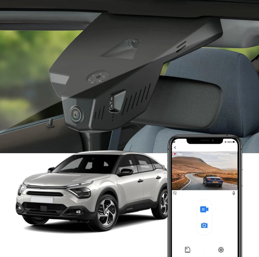 FITCAMX Integrert 4K Dashcam (foran+bak)