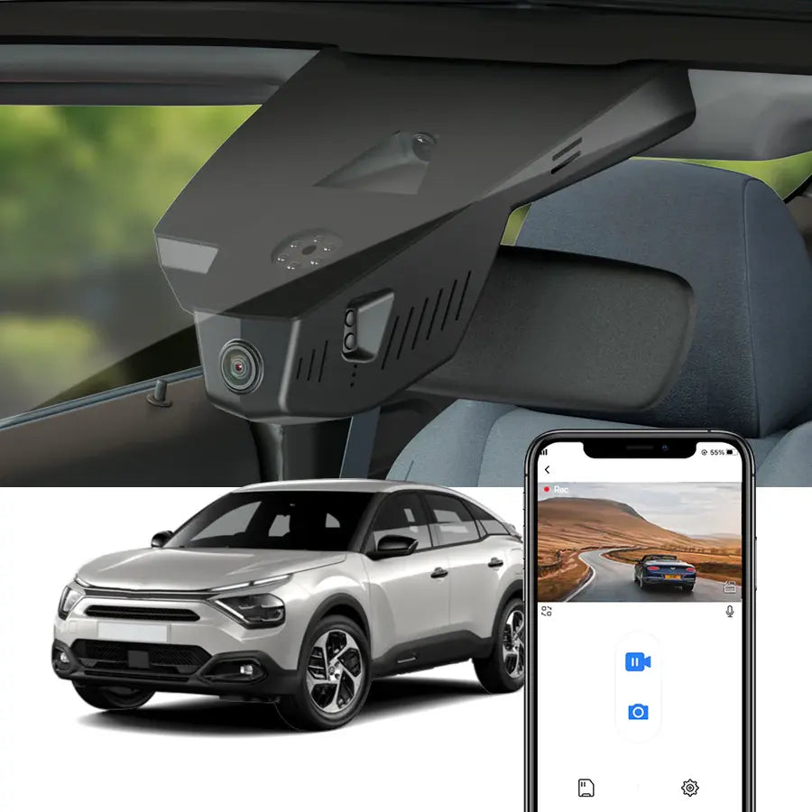 FITCAMX Integrert 4K Dashcam (foran+bak)