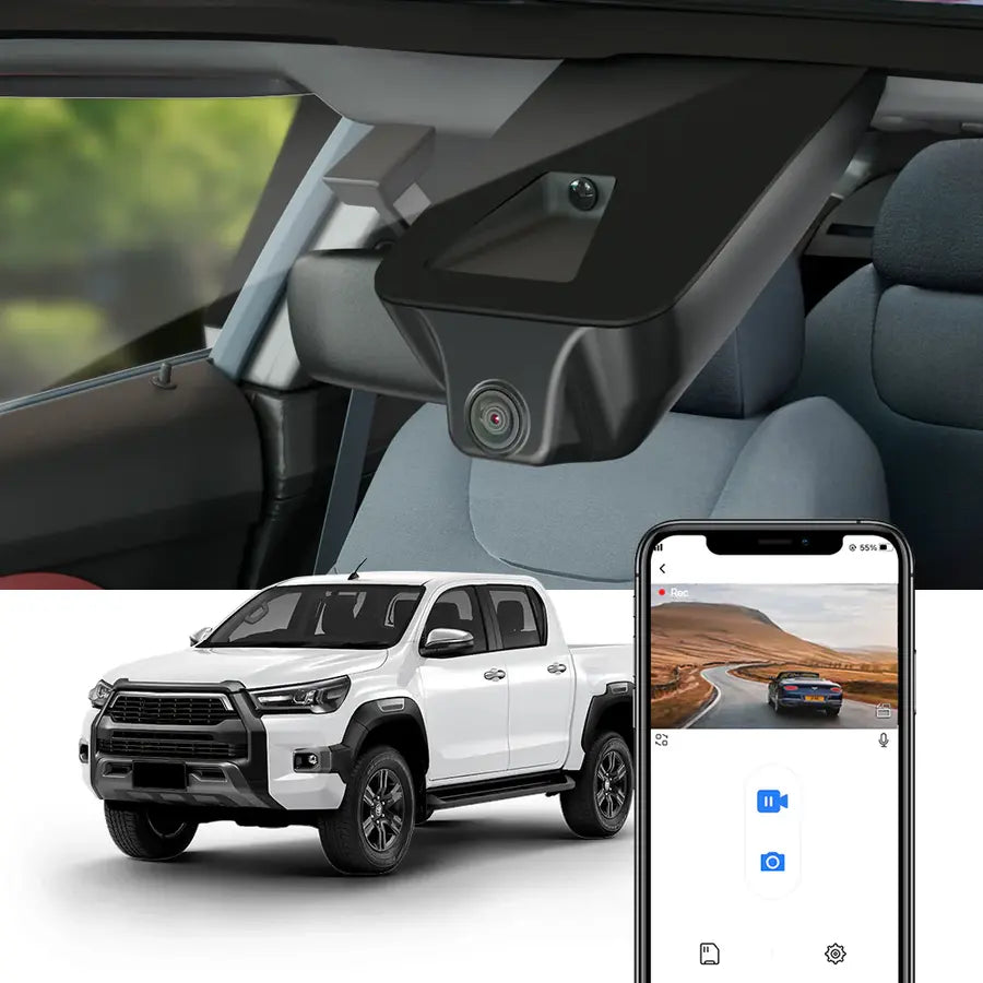 FITCAMX Integrert 4K Dashcam (foran)