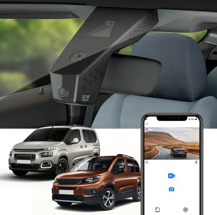 FITCAMX Integrert 4K Dashcam (foran)