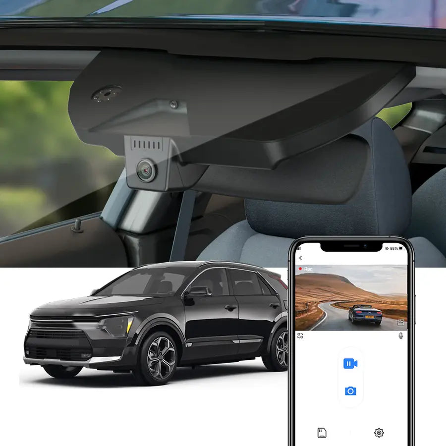 FITCAMX Integrert 4K Dashcam (foran+bak)