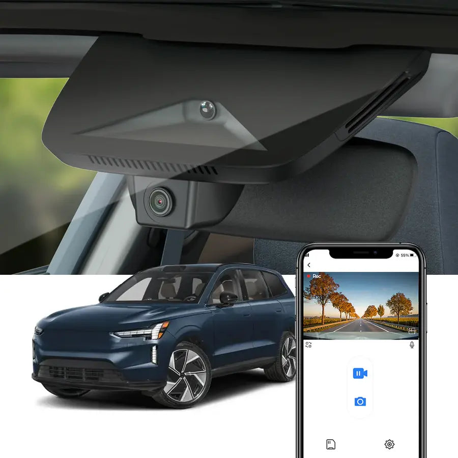 FITCAMX Integrert 4K Dashcam (foran+bak), Volvo EX90 (2024 og nyere)