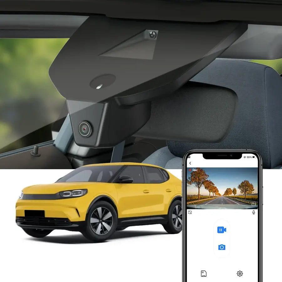 FITCAMX Integrert 4K Dashcam (foran+bak)
